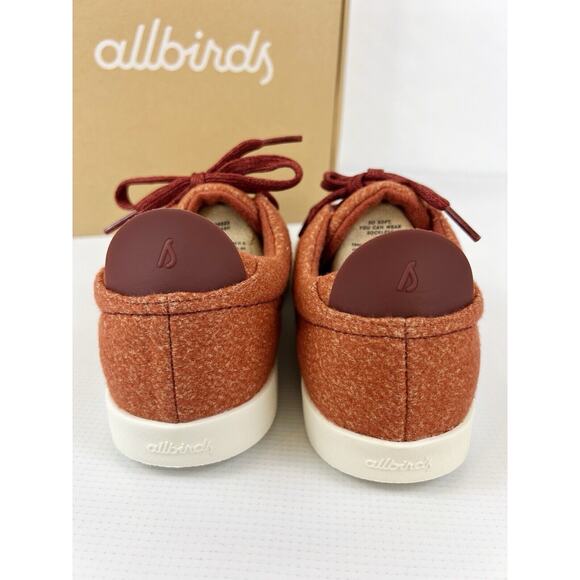 ALLBIRDS WOOL PIPER Diablo Red/Orange SHOES LACE UP SNEAKER Women SIZE 8 New! - Picture 6 of 11